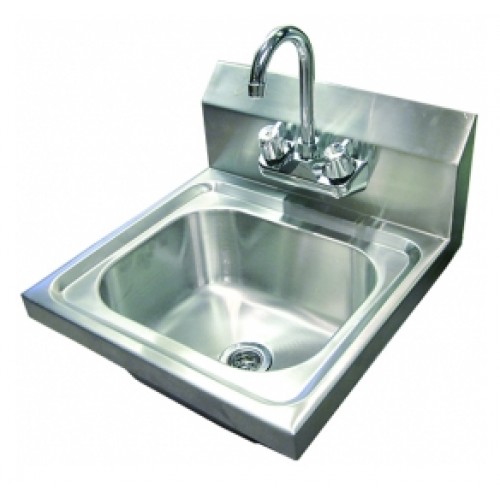 Wall Mount Hand Sink with 4" Faucet